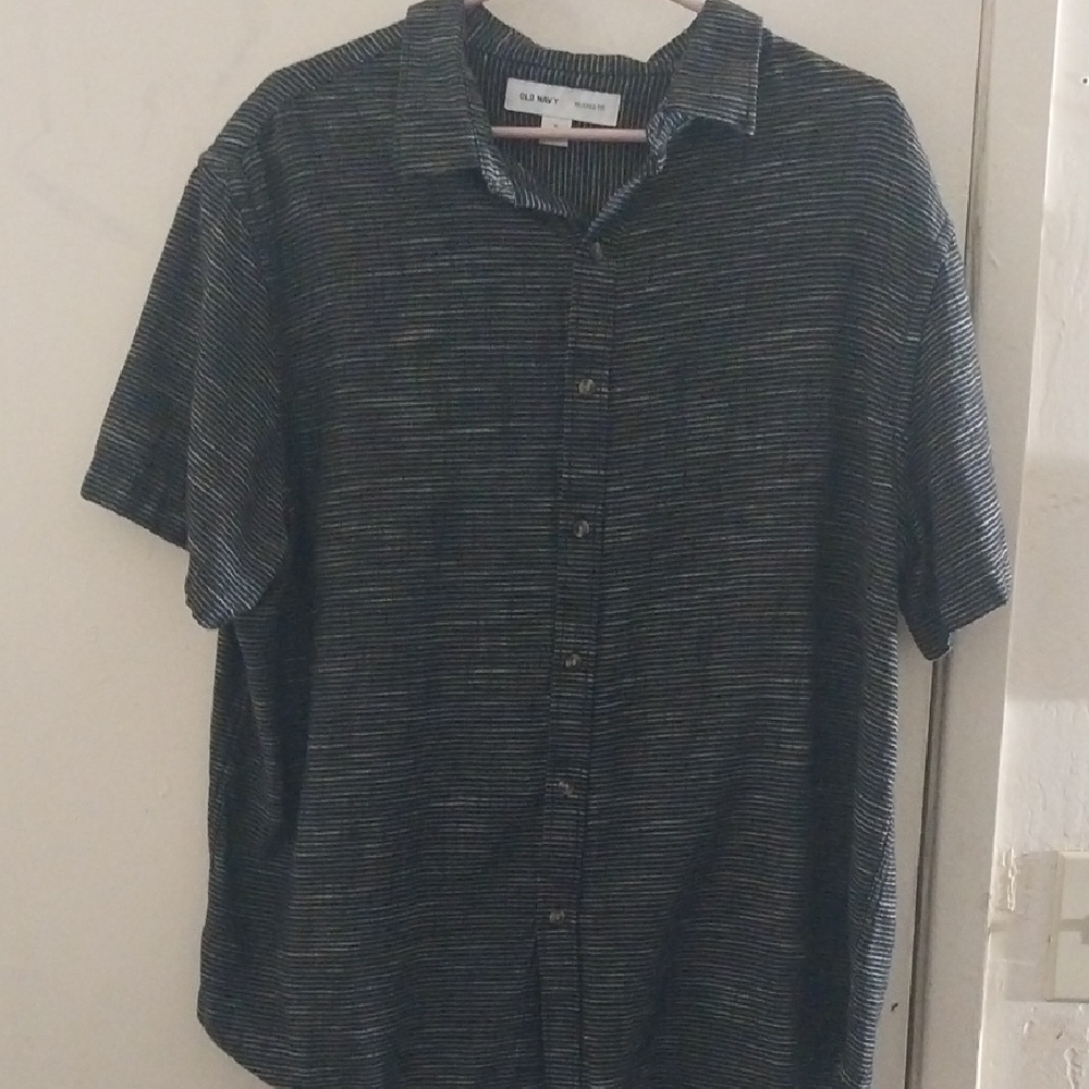 Black Striped Men's Shirt